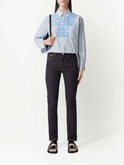 Burberry Mid-rise Skinny Jeans In Blau