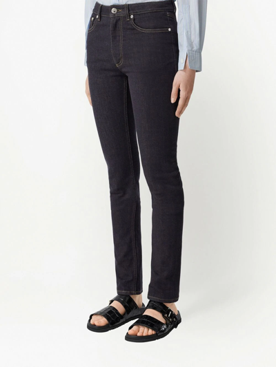 Burberry Mid-rise Skinny Jeans In Blau