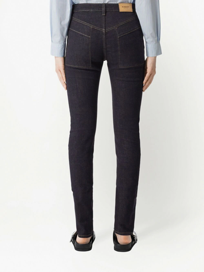 Burberry Mid-rise Skinny Jeans In Blau