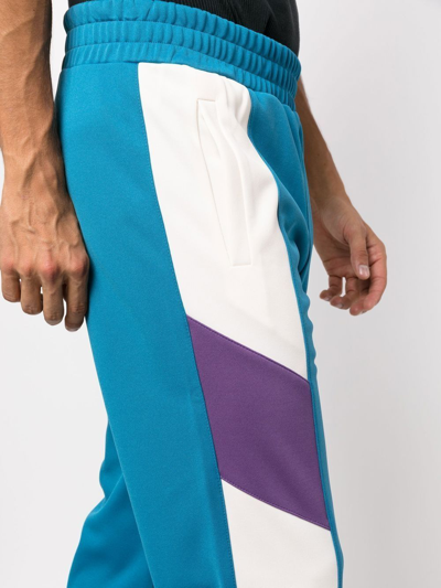 Shop Palm Angels Colour-block Track Pants In Blau