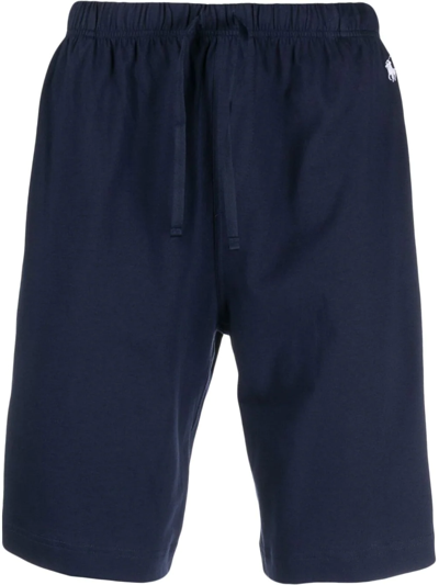 Shop Polo Ralph Lauren Polo Pony Cotton Track-shorts In Blau