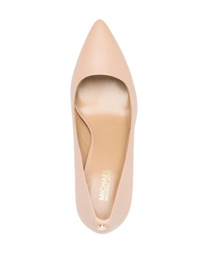 Shop Michael Kors Dorothy Pointed-toe Pumps In Nude