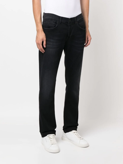 Dondup Slim-cut Denim Jeans In Schwarz