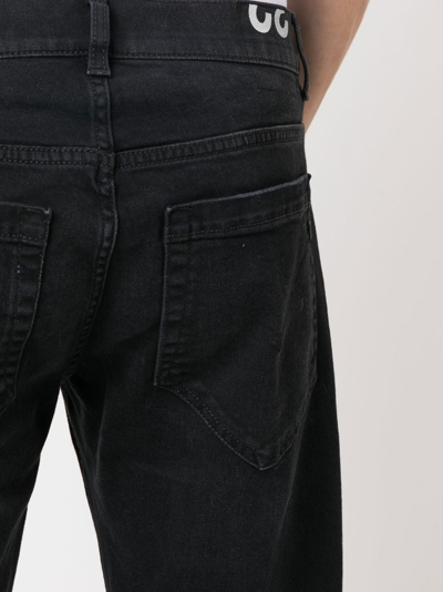 Dondup Slim-cut Denim Jeans In Schwarz