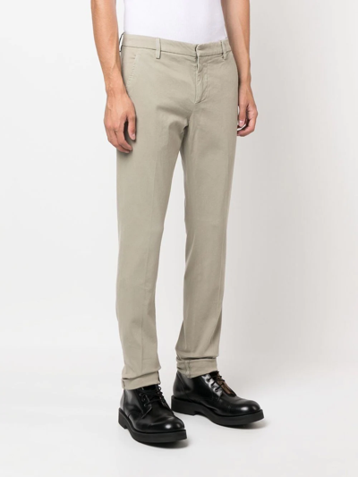 Shop Dondup Slim-cut Chino Trousers In Nude