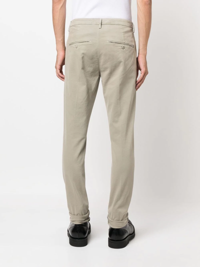 Shop Dondup Slim-cut Chino Trousers In Nude
