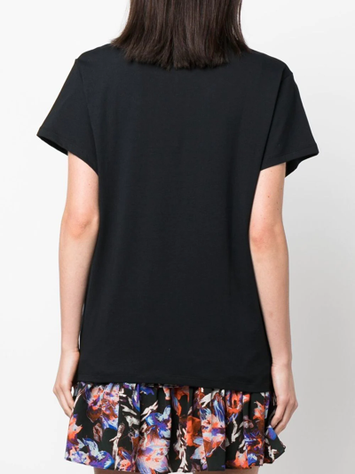 Iro Tabitha T-shirt In Black Cotton In Schwarz