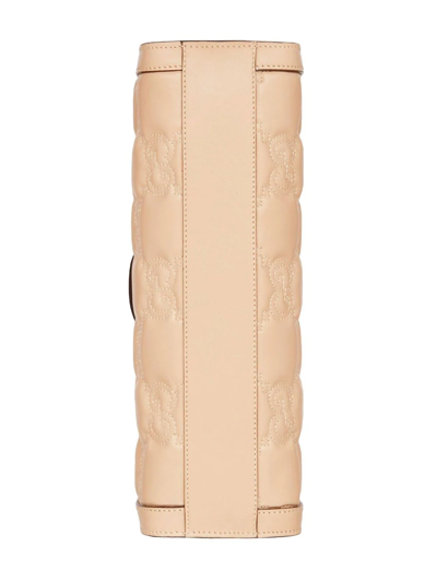 Shop Gucci Gg Matelassé Leather Shoulder Bag In Nude