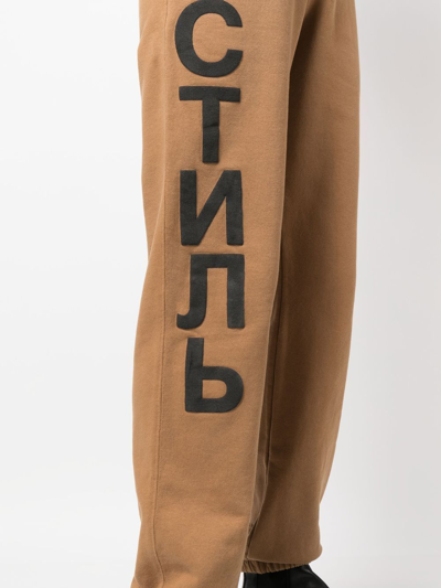 Shop Heron Preston Logo-print Track Pants In Braun