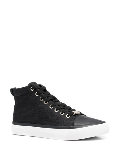 Shop Calvin Klein Hi-top Sneakers In Black