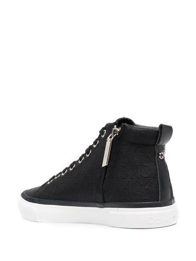 Shop Calvin Klein Hi-top Sneakers In Black