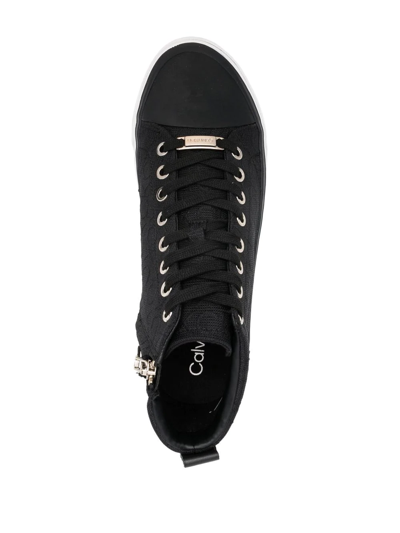 Calvin Klein Hi-top Sneakers In Black