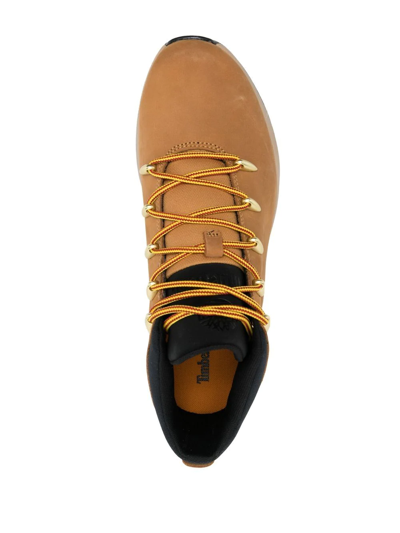 Timberland Sprint Trekker Debossed-logo Lace-up Ankle Boots In Nude