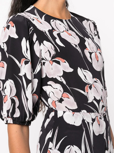 Shop Jason Wu Floral-print Silk Blouse In Schwarz