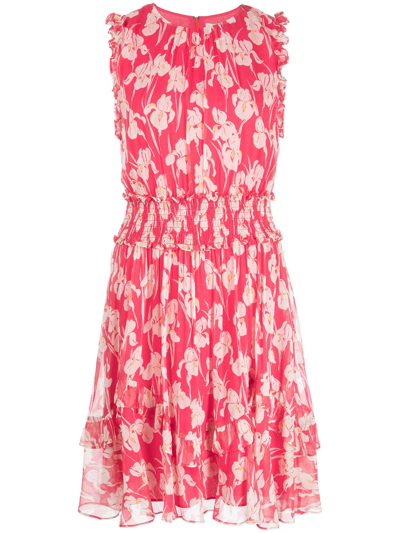 Shop Jason Wu Iris Floral-print Sleeveless Dress In Rot