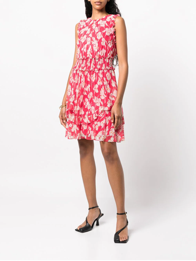 Shop Jason Wu Iris Floral-print Sleeveless Dress In Rot