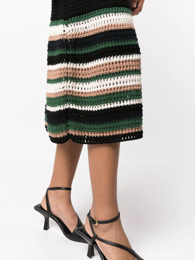 Shop Jason Wu Crochet-knit Midi Dress In Schwarz