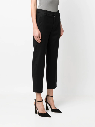 Dondup Cropped Chino Trousers In Schwarz