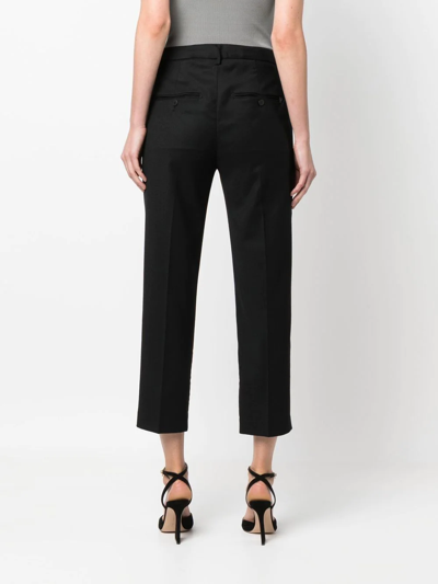 Dondup Cropped Chino Trousers In Schwarz