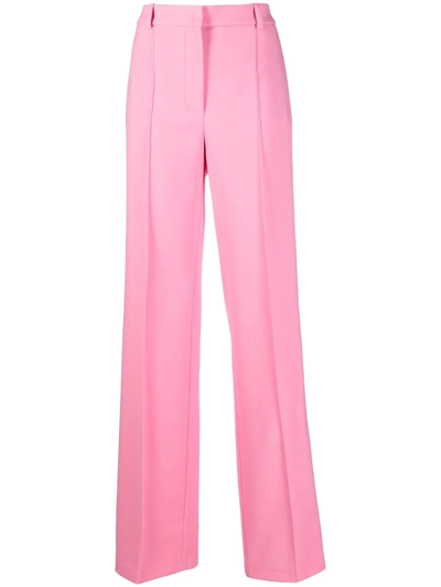 Shop Blumarine Tailored Straight-leg Trousers In Rosa