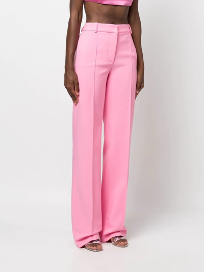 Shop Blumarine Tailored Straight-leg Trousers In Rosa