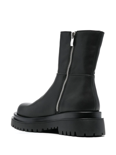 Shop Versace Jeans Couture Buckled Ankle Boots In Schwarz