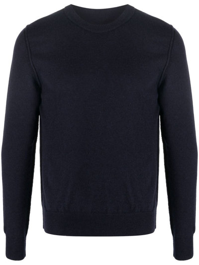 Shop Maison Margiela Crew-neck Cashmere Jumper In Blau