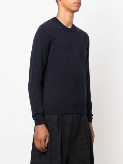 Shop Maison Margiela Crew-neck Cashmere Jumper In Blau