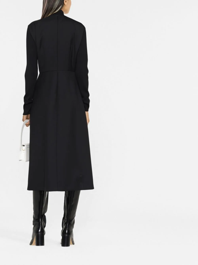Prada Logo Long-sleeve Dress In Schwarz