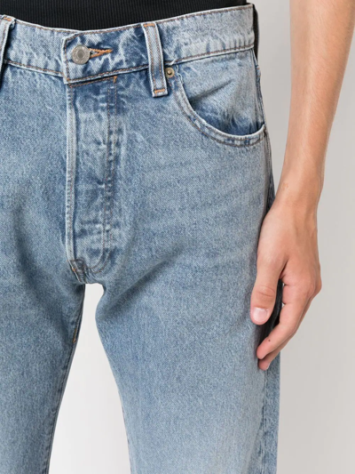 Shop Levi's 501 Stonewashed Straight-leg Jeans In Blau