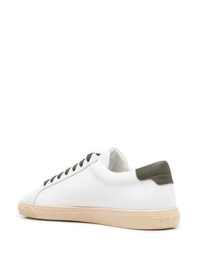 Shop Saint Laurent Low-top Leather Sneakers In White