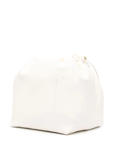 Shop Jil Sander Drawstring-fastening Shoulder Bag In Weiss