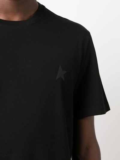 Shop Golden Goose Star-print Cotton T-shirt In Schwarz