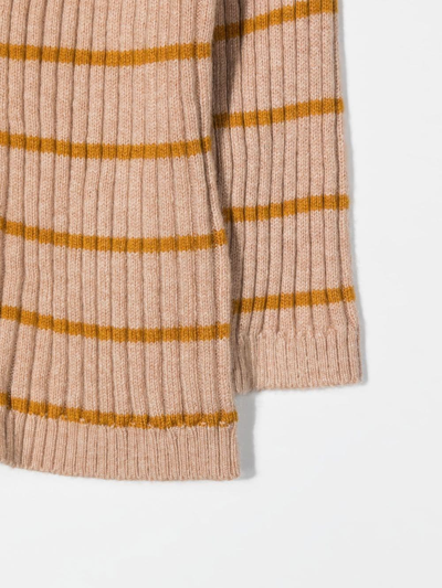 Shop Molo Ribbed-knit Buttoned Cardigan In Nude