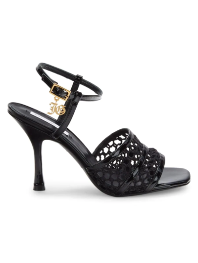 Shop John Galliano Women's Mesh Heel Sandals In Black
