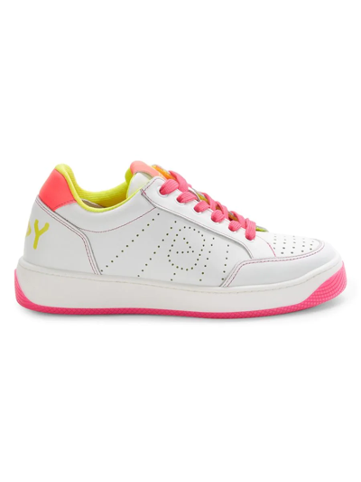Shop Off Play Women's Colorblock Leather Sneakers In White