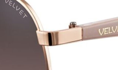 Shop Velvet Eyewear Bonnie 52mm Gradient Aviator Sunglasses In Gold/ Tort