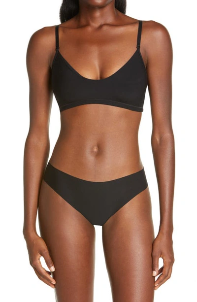 Commando Butter Stretch Modal Thong In Black