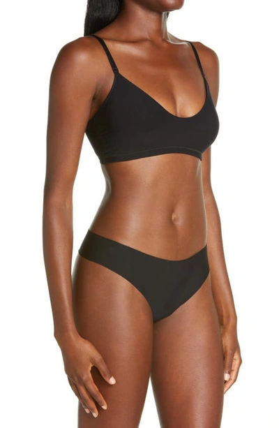 Commando Butter Stretch Modal Thong In Black