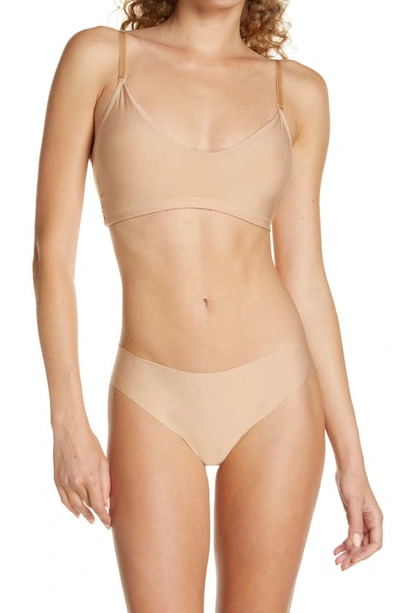 Commando Butter Seamless Thong In Brown