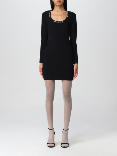 Alexander Wang T Black Viscose Blend Mini Dress Nd T By Alexander Wang Donna Xs In Black