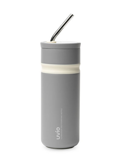Shop Ohom Inc. Uvio Ultraviolet Self-purifying Water Bottle In Elephant Grey