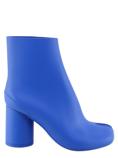 Shop Maison Margiela Tabi Rubber Ankle Boots In Blue