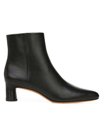 Shop Vince Women's Hilda Leather Ankle Boots In Black