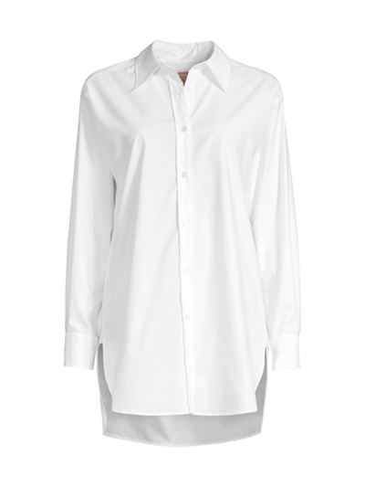 Shop Hugo Boss Bacora Cotton Shirt In White