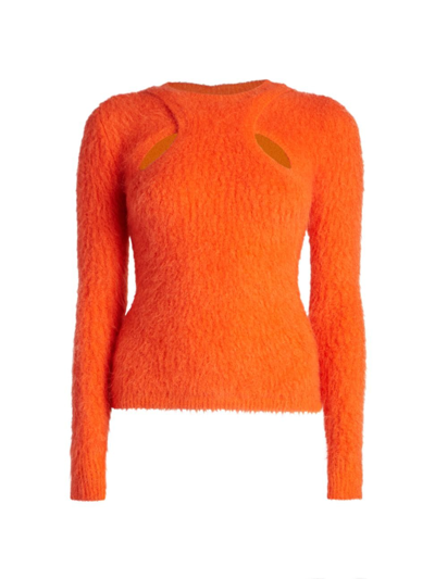 Shop Isabel Marant Women's Alford Cut-out Knit Sweater In Orange