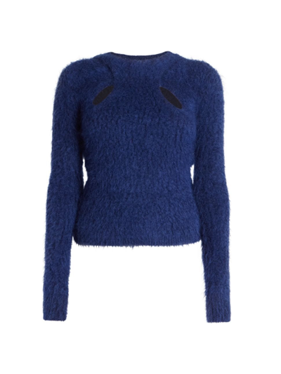 Shop Isabel Marant Women's Alford Cut-out Knit Sweater In Electric Blue