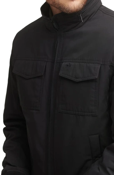 Shop Dockers Quilted Lined Flight Bomber Jacket In Black