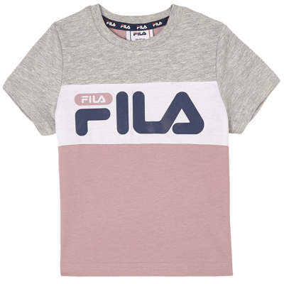 Fila Kids' College Station Branded T-shirt Mauve Shadows-light Grey  Melange-bright White In Pink | ModeSens