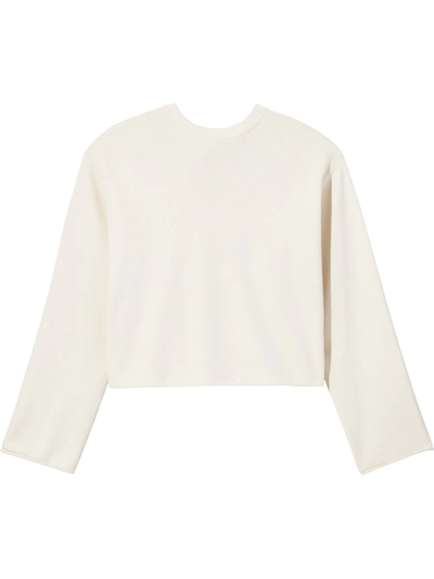 Shop Proenza Schouler White Label Twist-detail Knitted Jumper In Weiss